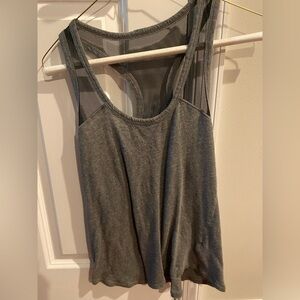 Express Charcoal Mesh Detail Tank Top Sz XS